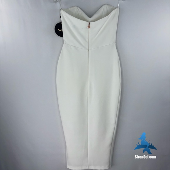 1116 NWT Nookie Bella Strapless Midi Dress - Size S - Ivory - Picture 7 of 13
